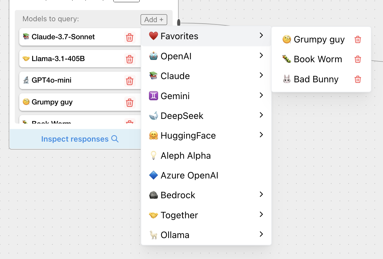 Favorite Models List